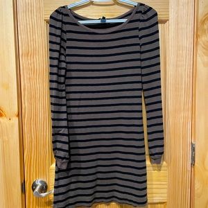 Brown/black striped dress